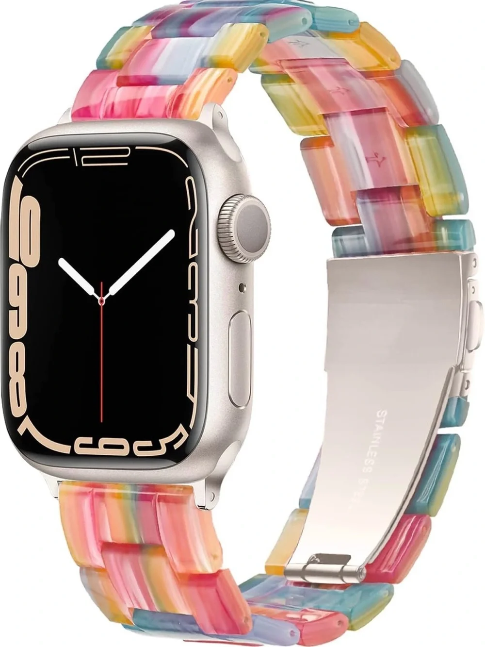 New never used multicolor HOPO Resin Watch band, 38-49 mm, gender neutral